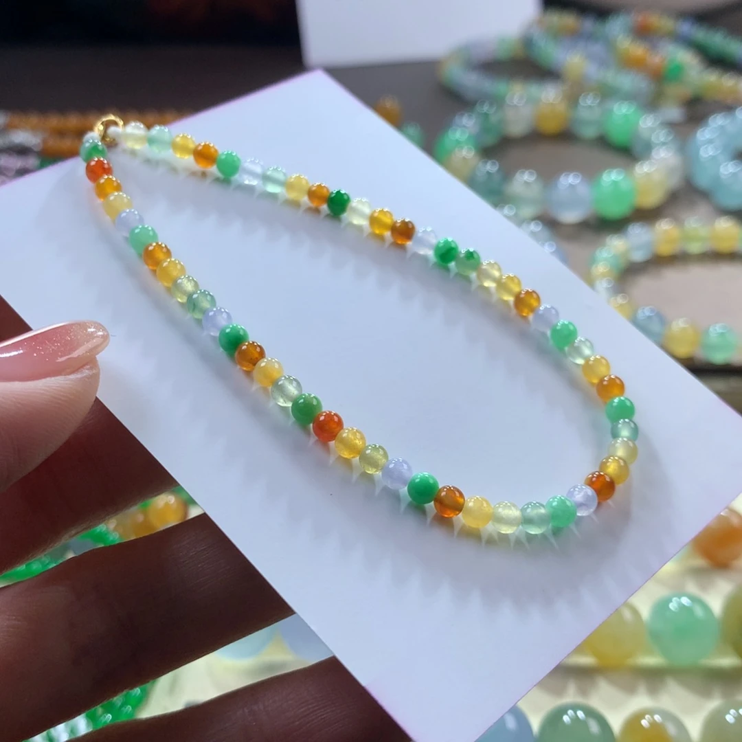 翡翠手链未镶嵌苹**朵彩虹小米卡3.5