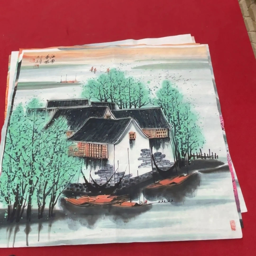 国画花鸟等图案和造型各有
