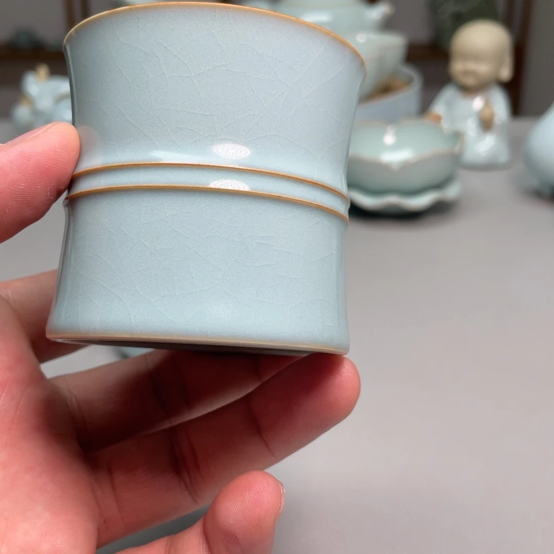 小***0瓷天青色张君老师双线束腰