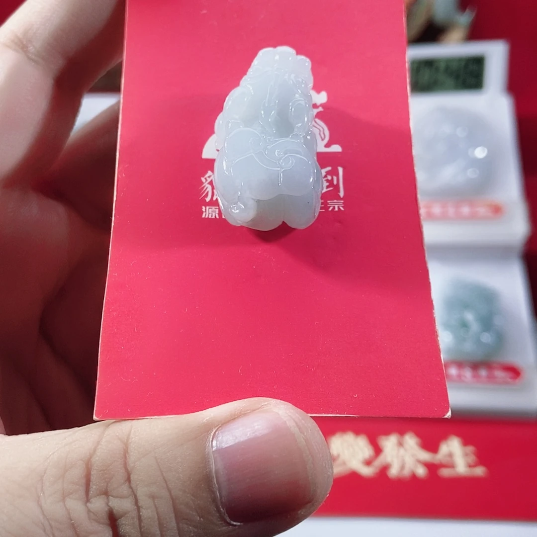 颈饰未镶嵌翡翠昆**素如意貔貅