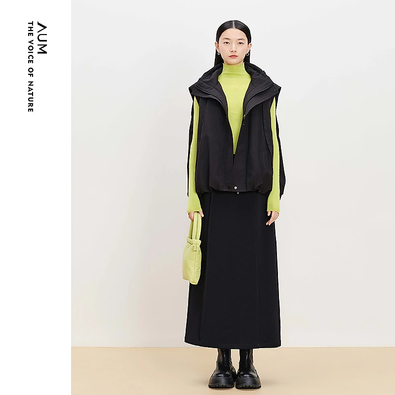 【星线好物】AUM/噢姆秋冬新款静奢风低调高级感直筒半身裙