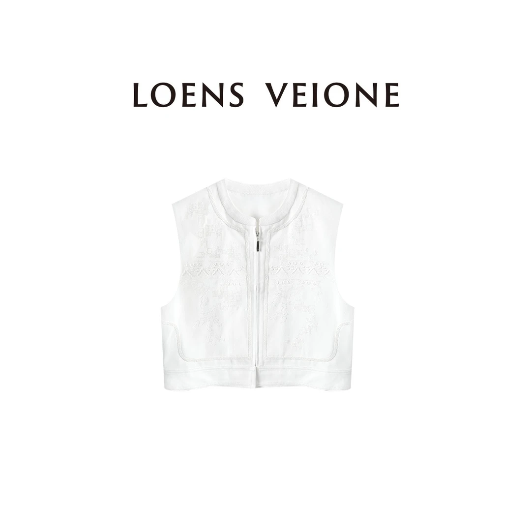 LOENS VEIONE/罗拉【纯棉】高级定制钉珠重工马甲外套25CVBB0105N