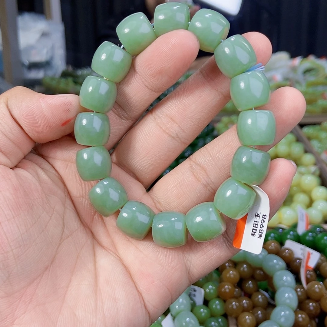 和田玉未镶嵌手串天然卡14且末且末蓝多样性拍一发一