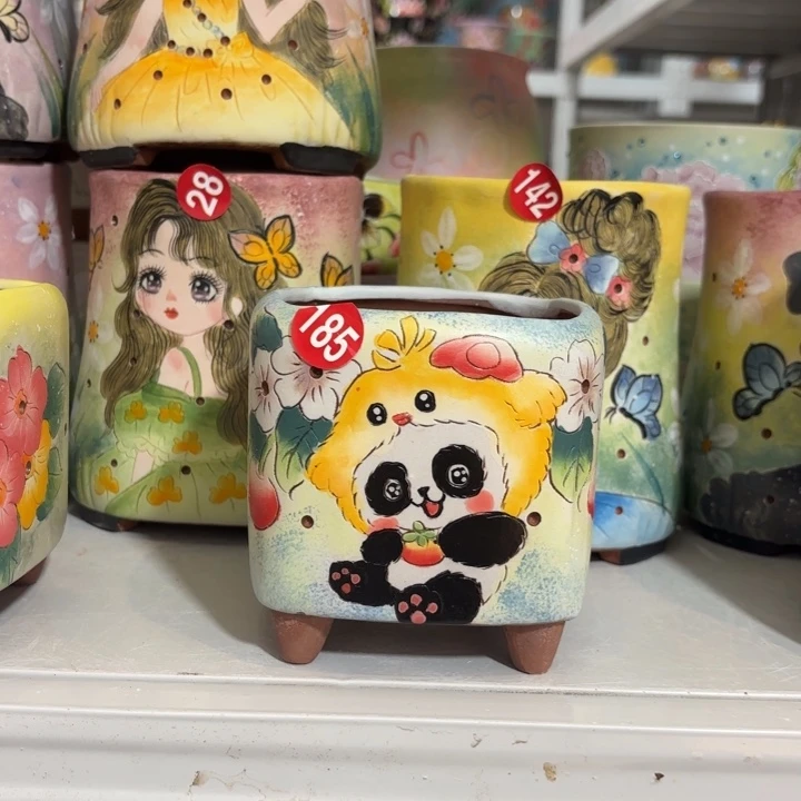 玛***卡景德镇手绘花盆陶瓷