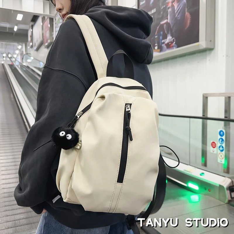 探屿日系迷你双肩包外出旅游轻便背包简约小众设计感男女通用休闲