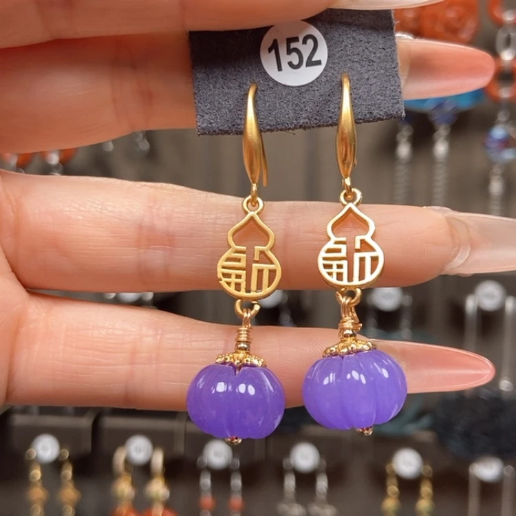 【闪购商品】石英质玉耳钉合金