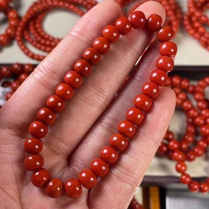南红玛瑙手链未镶嵌
