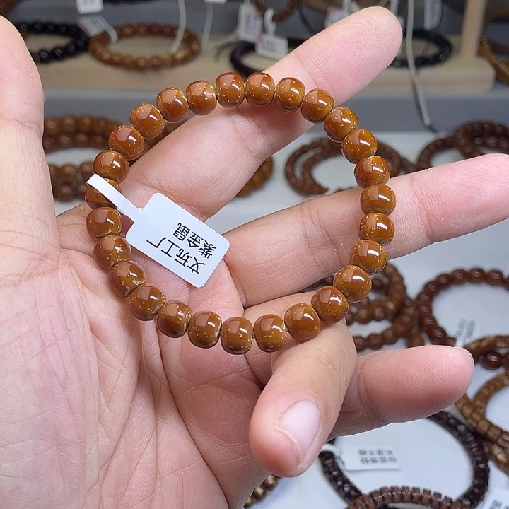紫金鼠手串原生态黄金甲9尺寸老型桶珠