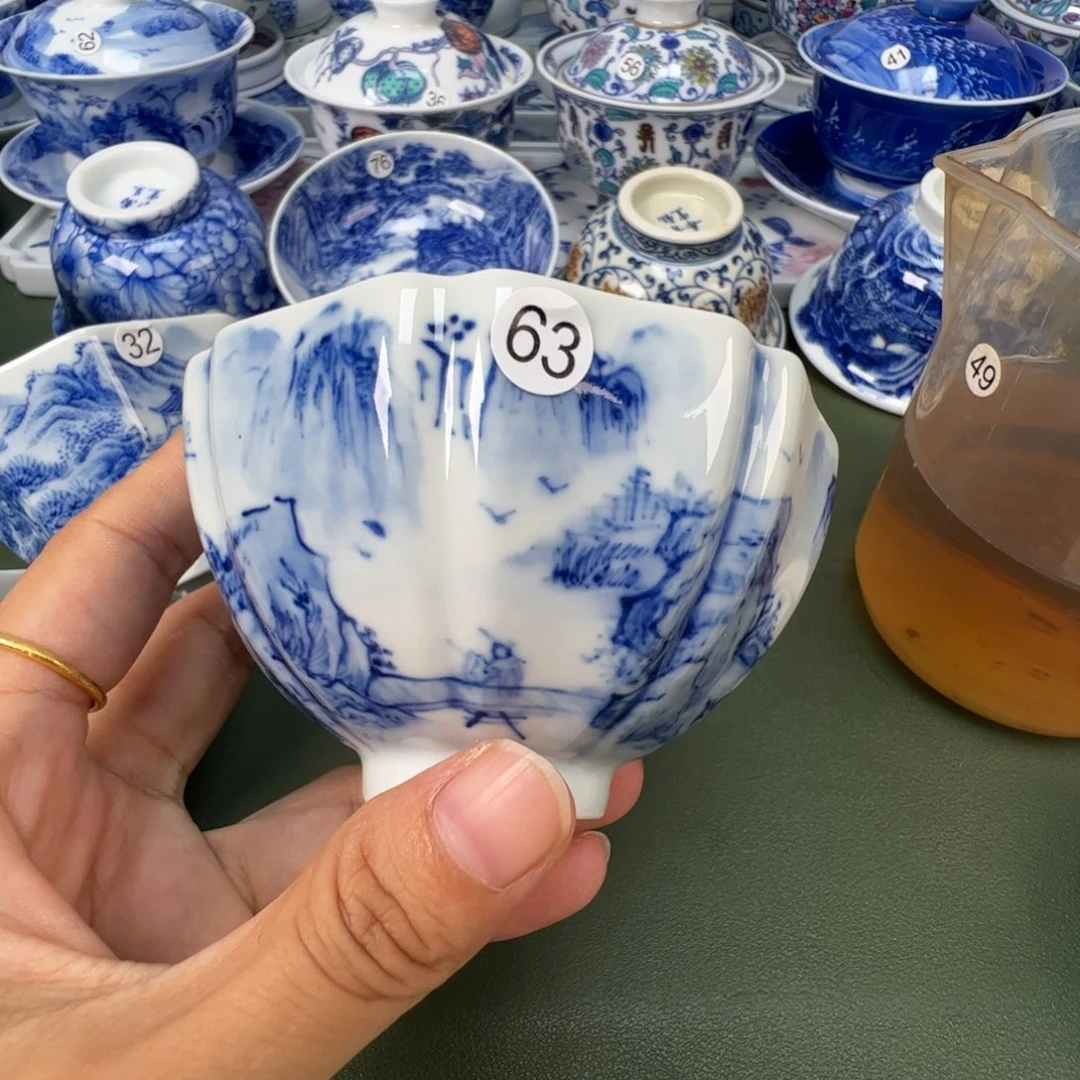 景德镇纯手工纯手绘茶具木木63