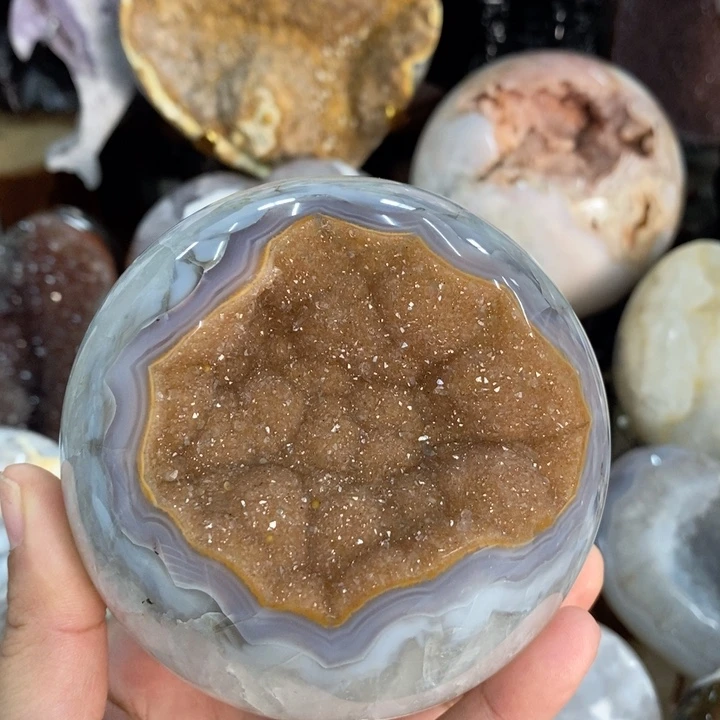 未镶嵌紫晶珠宝半成品