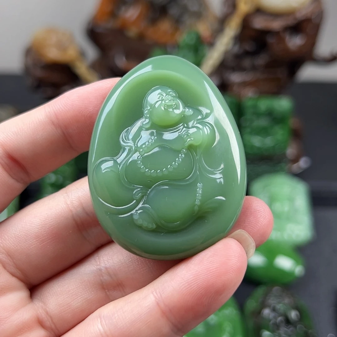 【闪购商品】和田玉（碧玉）未镶嵌颈饰山**长