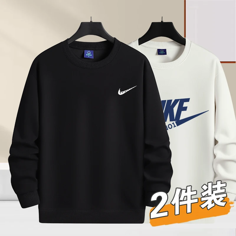 NK2025新款美式重磅时尚T恤男宽松休闲青年上衣圆领百搭长袖卫衣