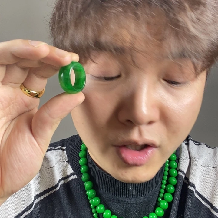 未镶嵌戒指翡翠扳指戒圈