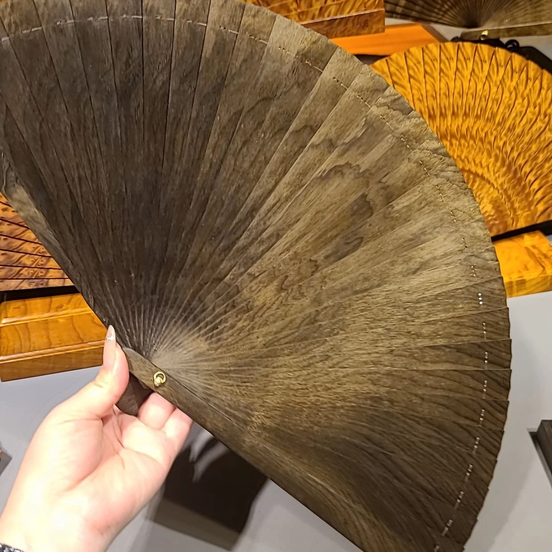 扇子26小叶桢楠金丝楠木苏扇阴沉