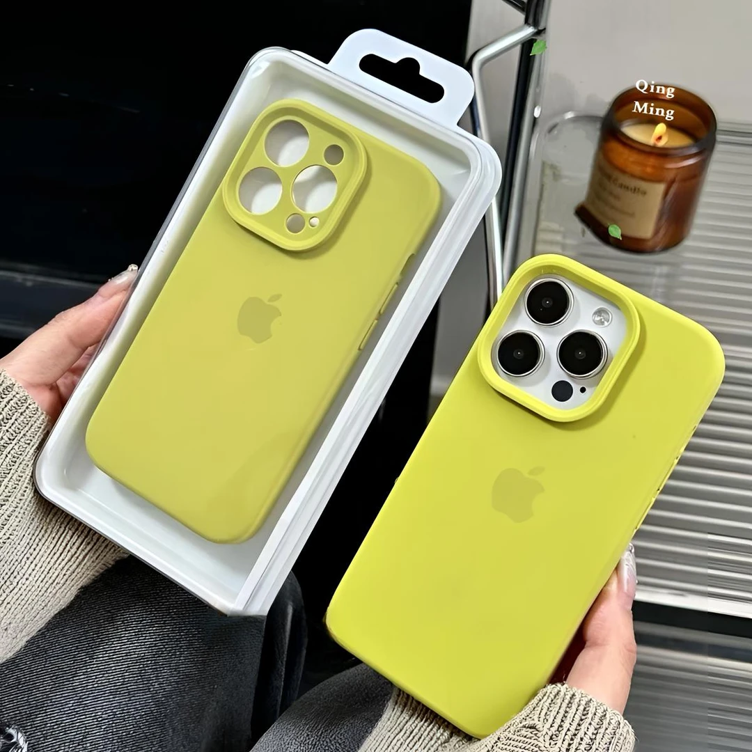 杨柳绿适用苹果16promax手机壳15液态硅胶iphone14简约13纯色1211