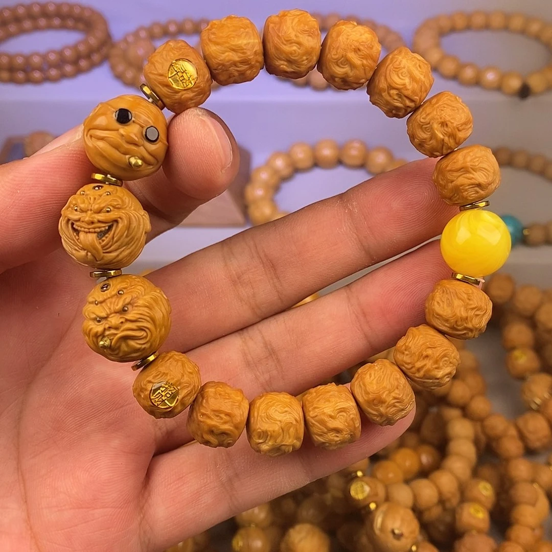 手串猴头核桃游龙三折叠