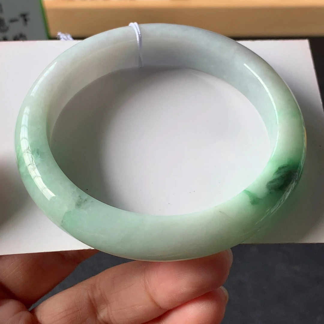 翡翠未镶嵌手镯38号58.1-11.7-8.6
