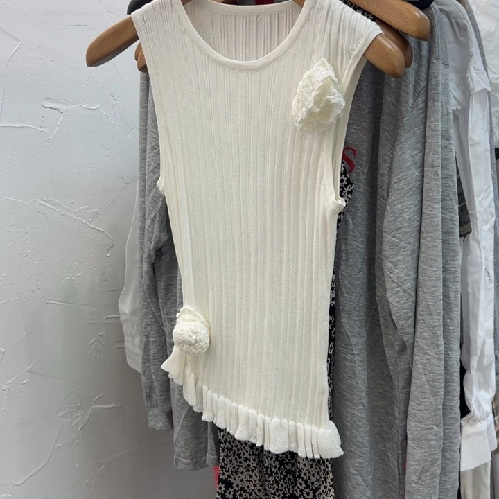 棉TRUST ME 立体花朵背心