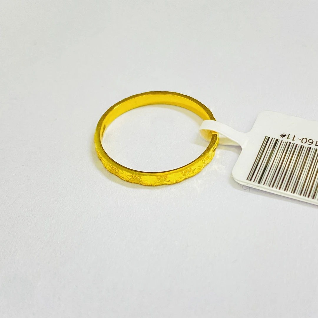 旺旺金选 足金999 碎冰花戒指11#  1.73