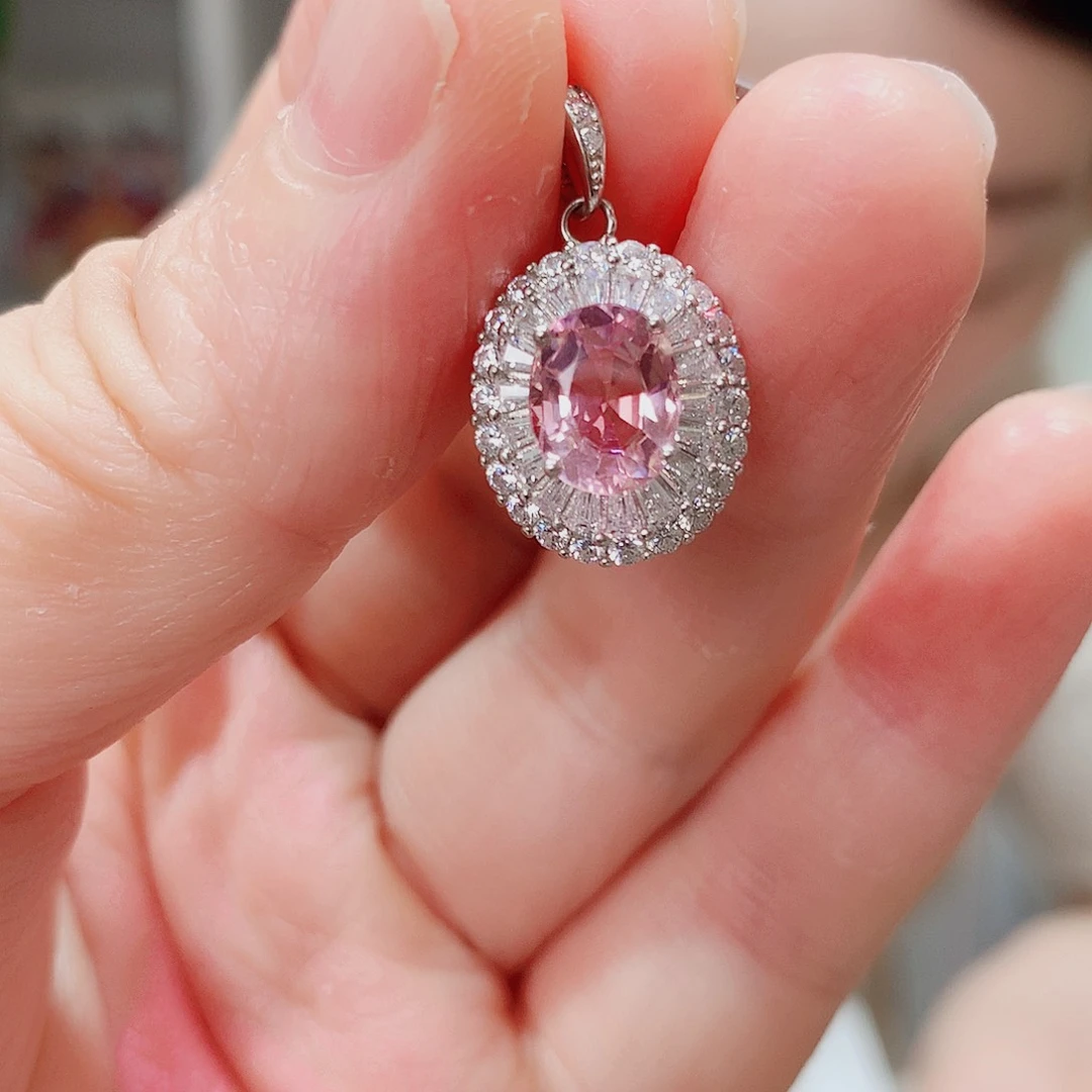 颈饰银S925镶嵌碧玺