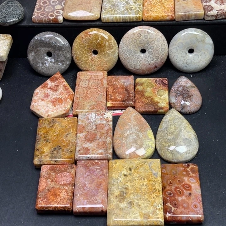 未镶嵌吊坠硅化珊瑚（珊瑚玉）