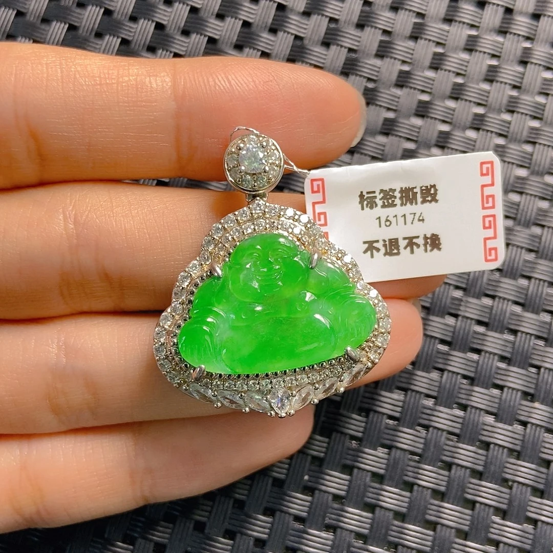 翡翠银S925镶嵌颈饰