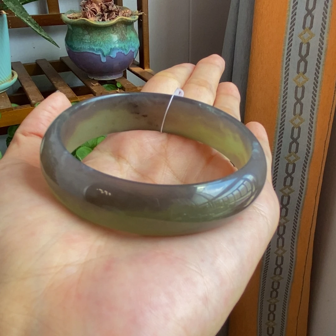 哈****和田玉手镯未镶嵌紫晴