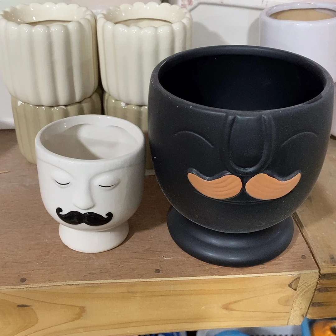 杯子陶盆有孔 瑕疵介意勿拍