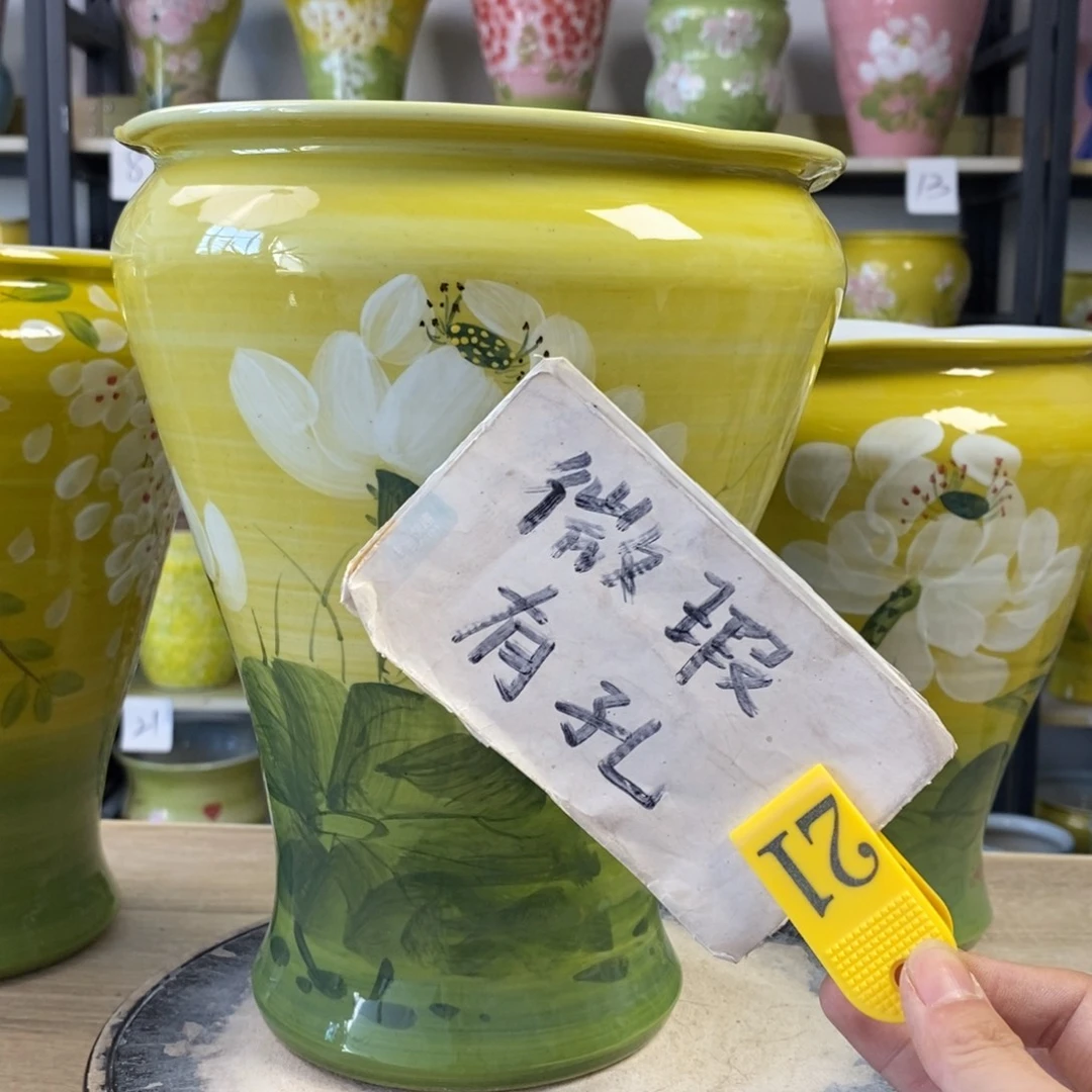 景德镇手工手绘陶瓷花盆