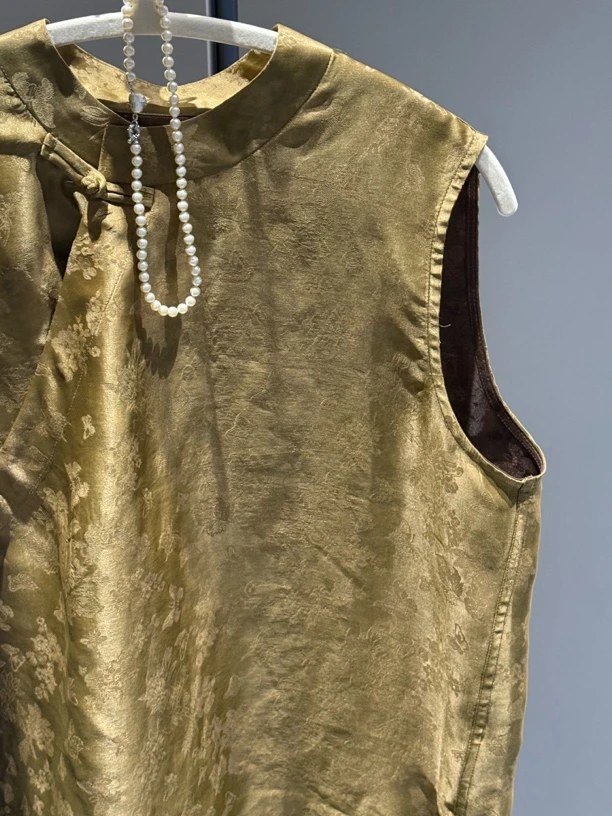 【青禾】桑蚕丝扫染奥黛小旗袍上衣