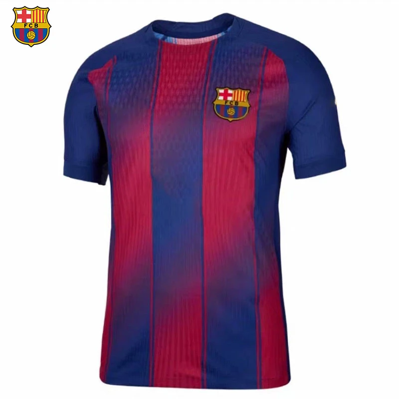 2526赛季巴萨球衣主客场球员版足球球衣正版宽松短袖上衣足球服男