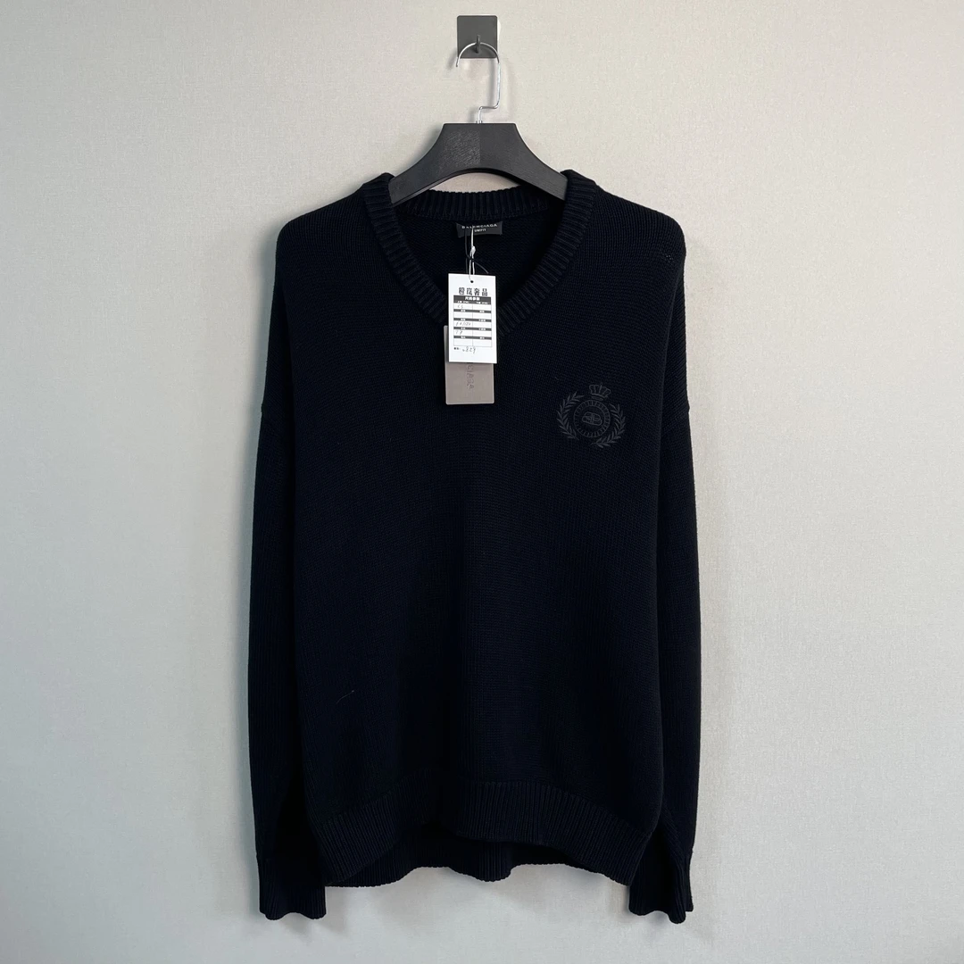 未使用 Balenciaga/巴黎世家 麦穗皇冠针织衫/XS码/带吊/价13300