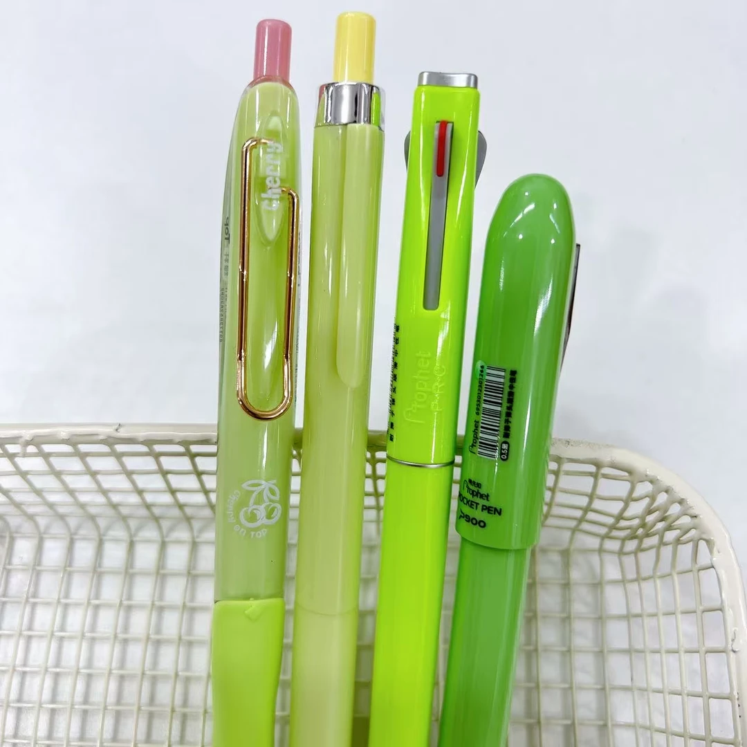 【黑墨/4支】C13绿杆,三色笔口袋笔得心万物生..掉封蜡不售后