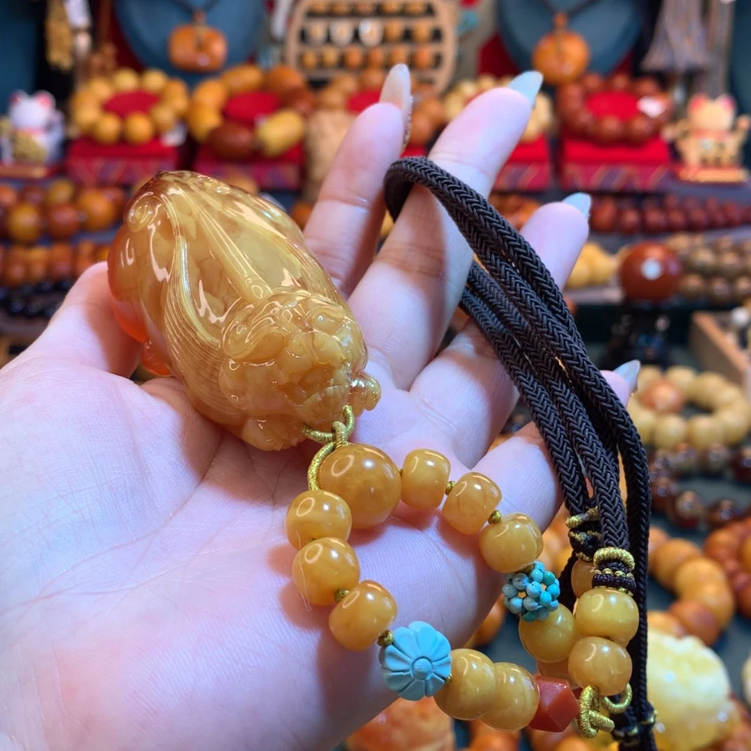 【闪购商品】蜜蜡吊坠(赠链)未镶嵌露*蜜蜡吊坠定制