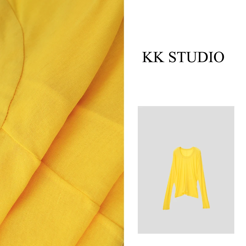 淇老板KK Studio 宽松型圆领防晒休闲时尚百搭长袖T恤9179