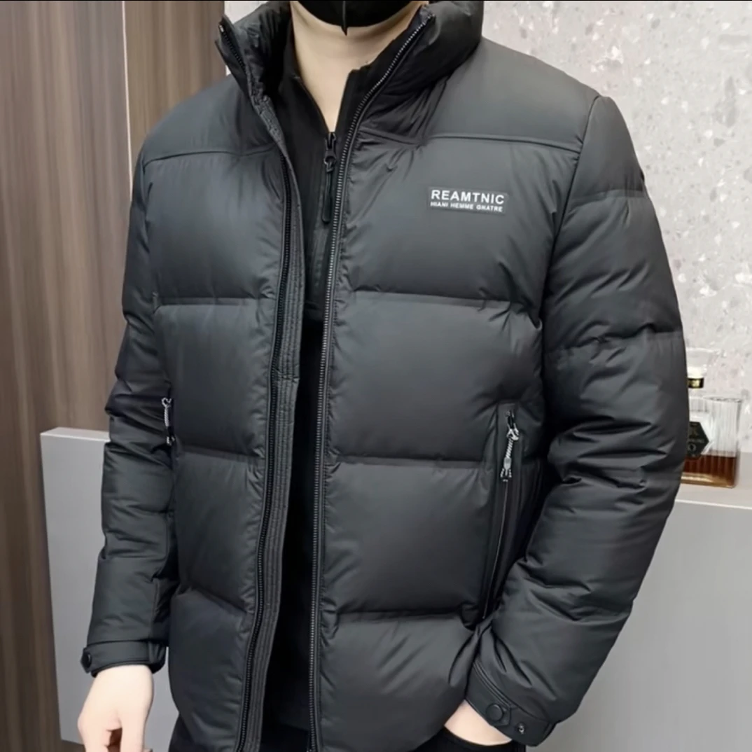 【超轻零压感极简羽绒服 】男士90鸭绒立领哑光羽绒服-3899