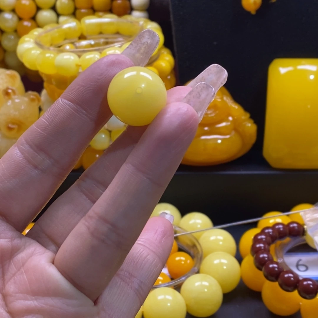 胸***朱非金属虎皮纹18单珠全品