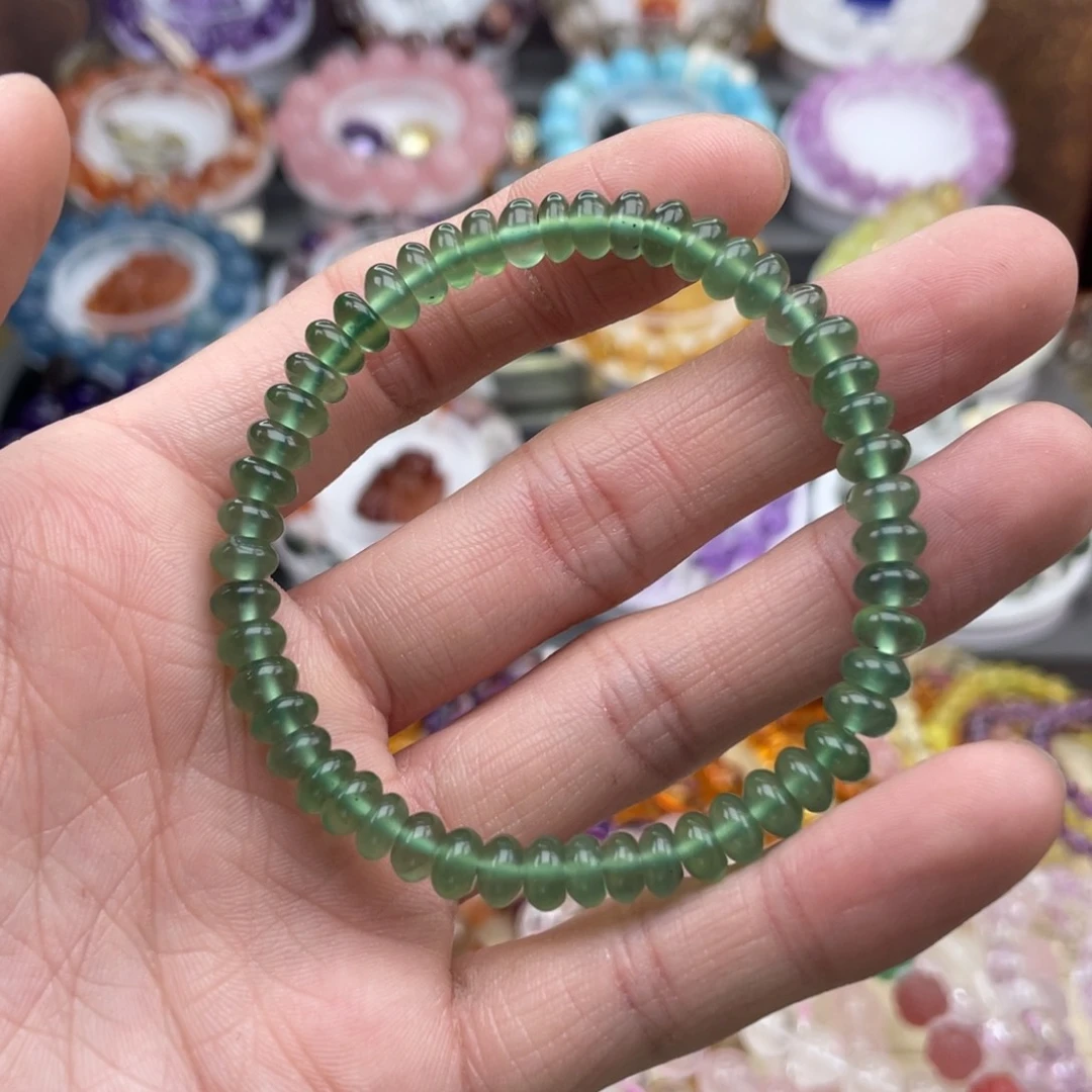 蛇纹石玉手链未镶嵌天然