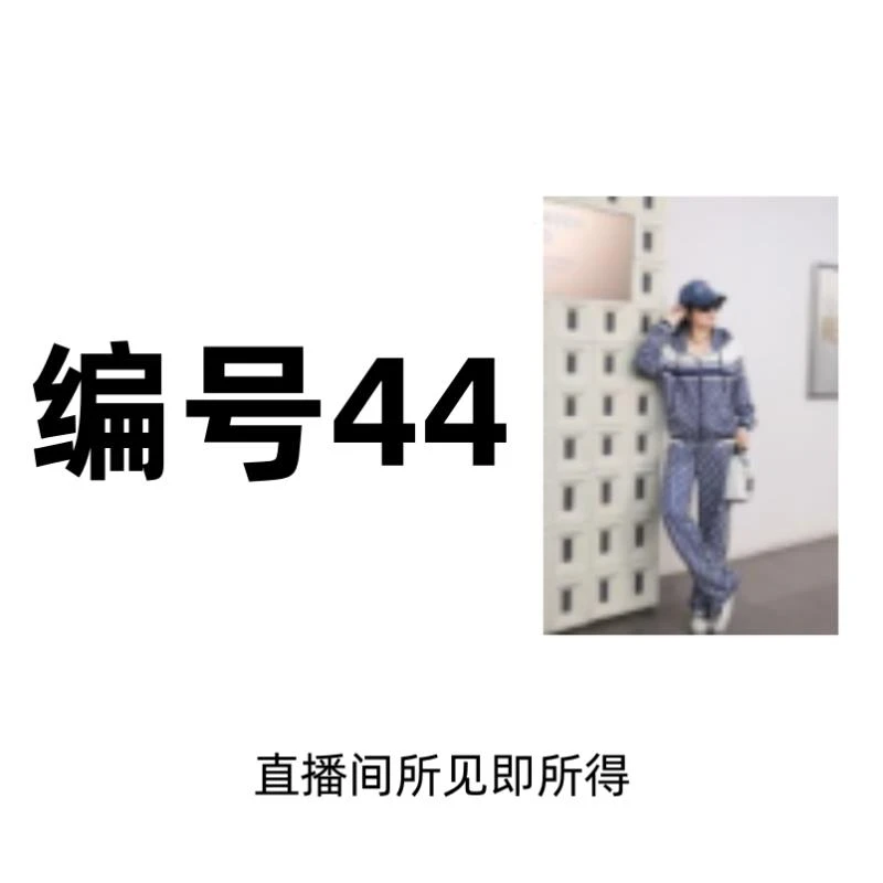 编号【44】2025早秋新款潮奢休闲连帽宽松运动藏青色字母套装-801