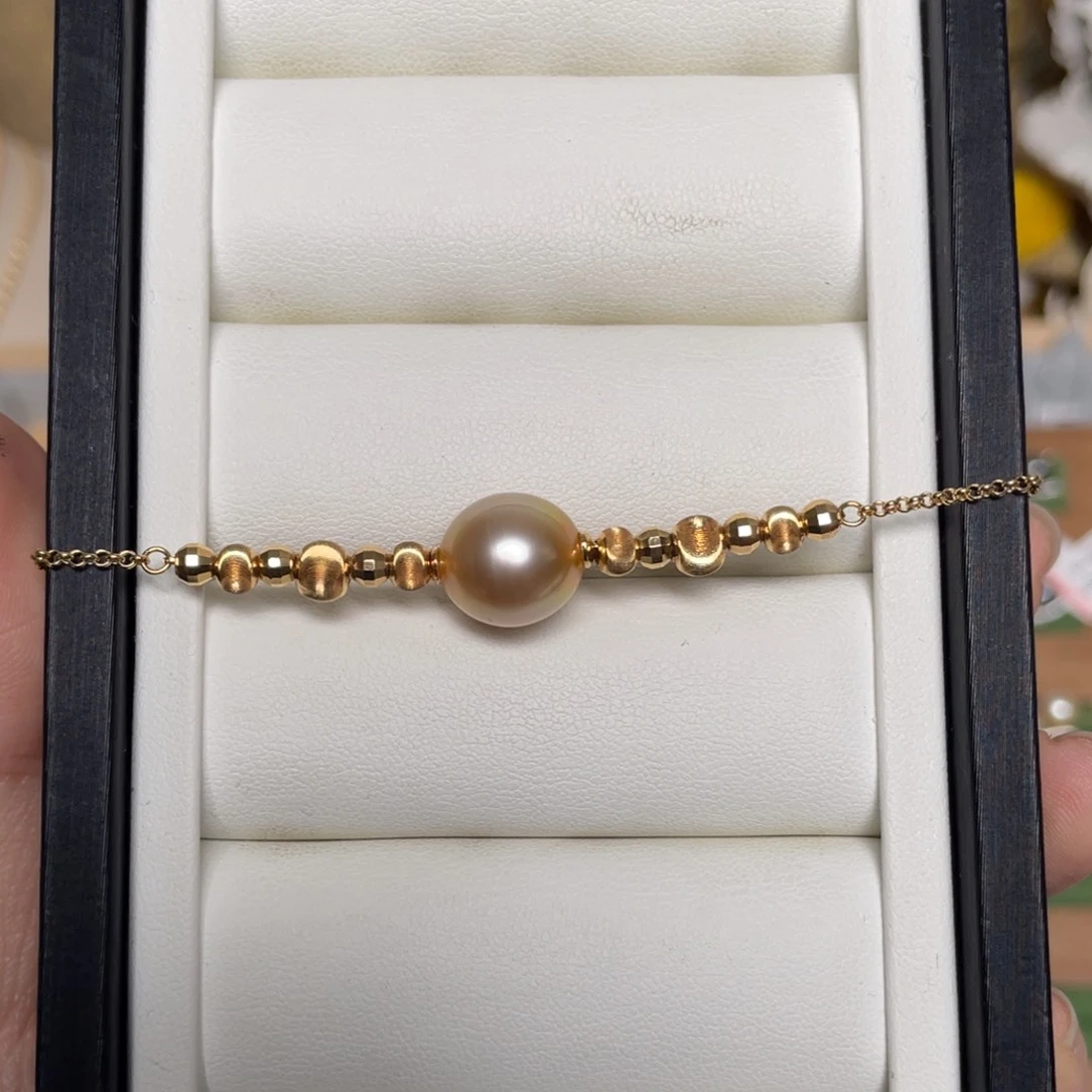 海水珍珠手链银S925镶嵌