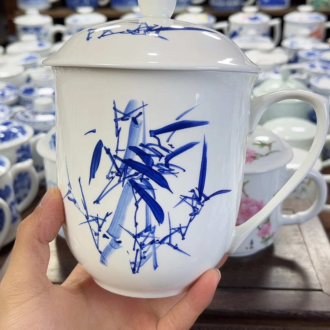陶瓷摆件景德镇陶瓷办公杯