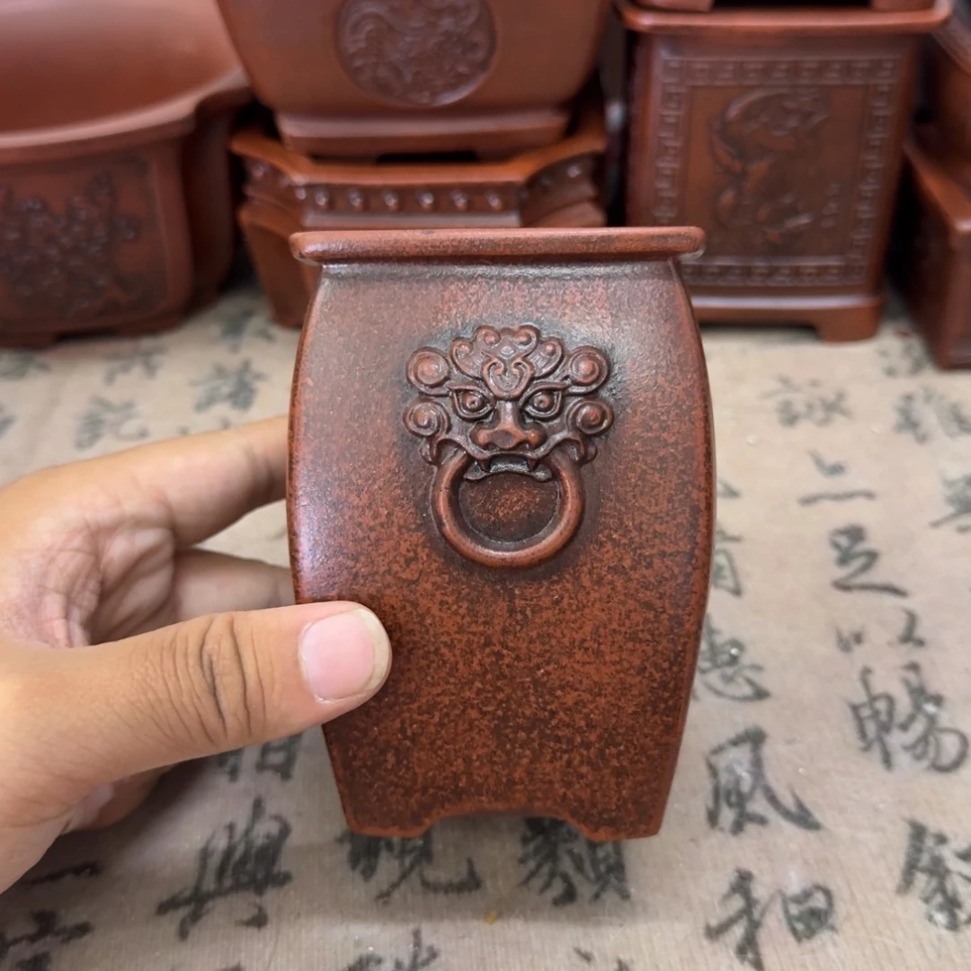 紫砂花盆6x10.5内经紫砂花盆