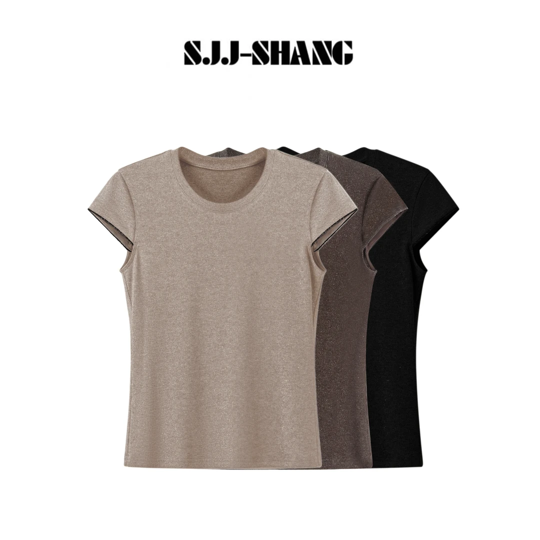 SHANG-JJ【素雅T】25ss新品柔软亲肤不易皱设计感上衣q134981p
