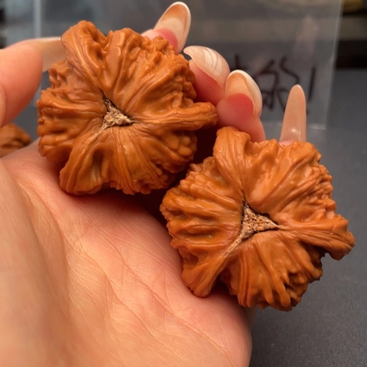 独***佑文玩核桃吊坠白狮子