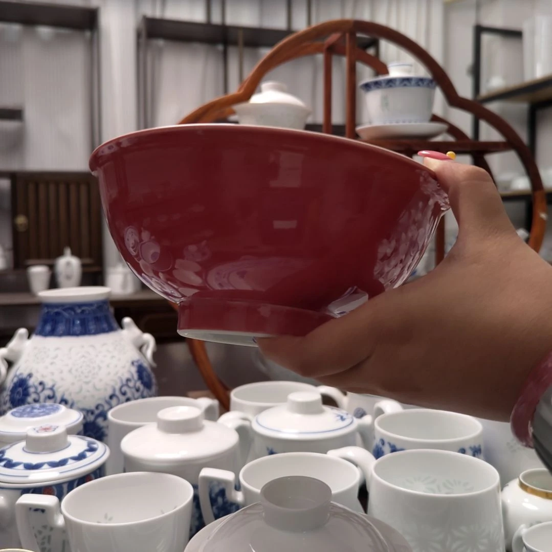 青花瓷柴窑颜色釉大碗一个