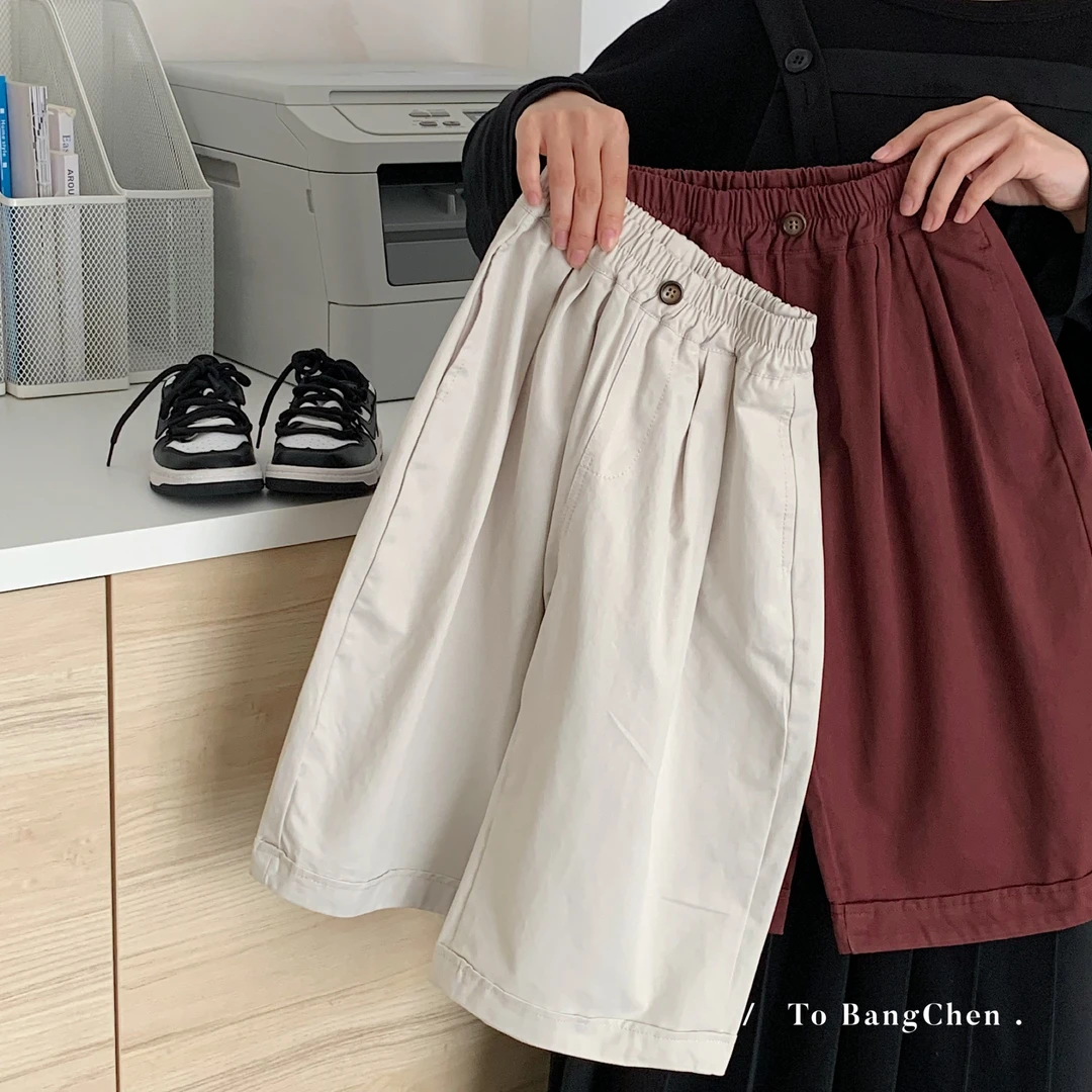 凯翔儿童长裤2025秋季新款男女宝宝纯色宽松弯刀裤男童裤子潮中裤