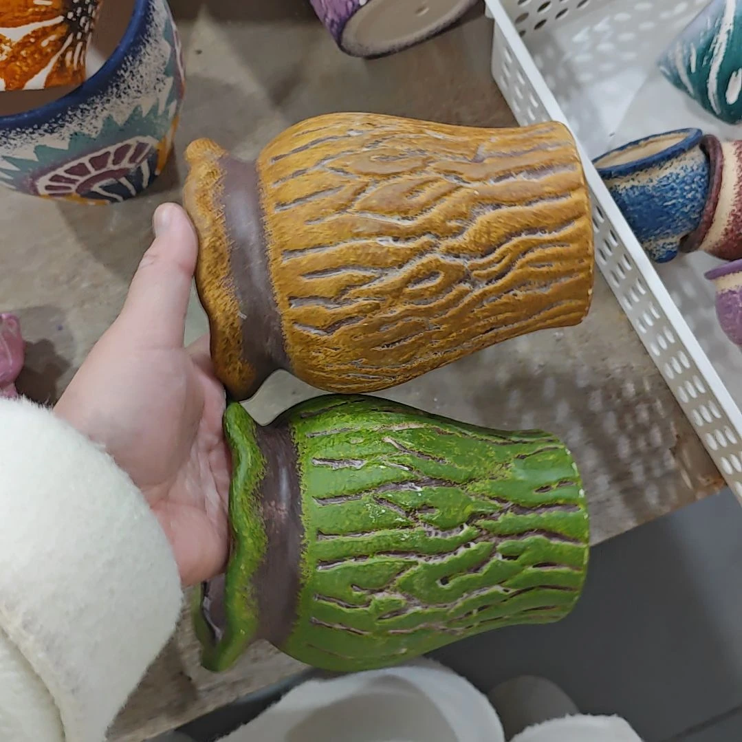 红陶吸水透气的白陶花盆凑满12发货