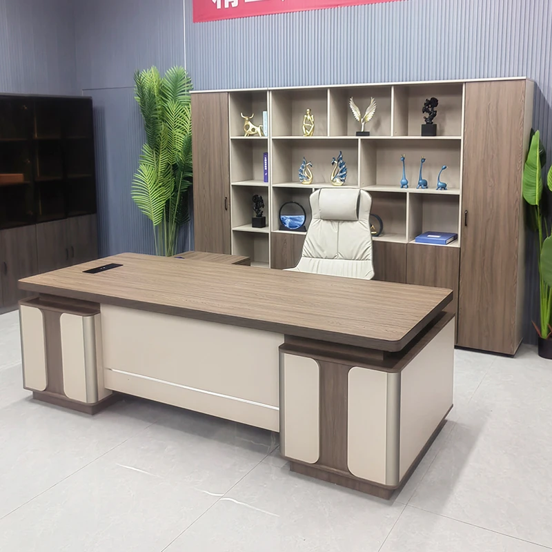 徒尊时尚简约总裁老板主管办公桌椅卡座组合高级大班台办公室家具