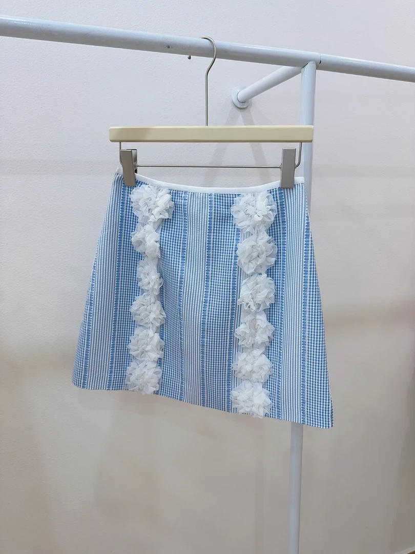 （懂你韩装）蓝色半身裙NO退