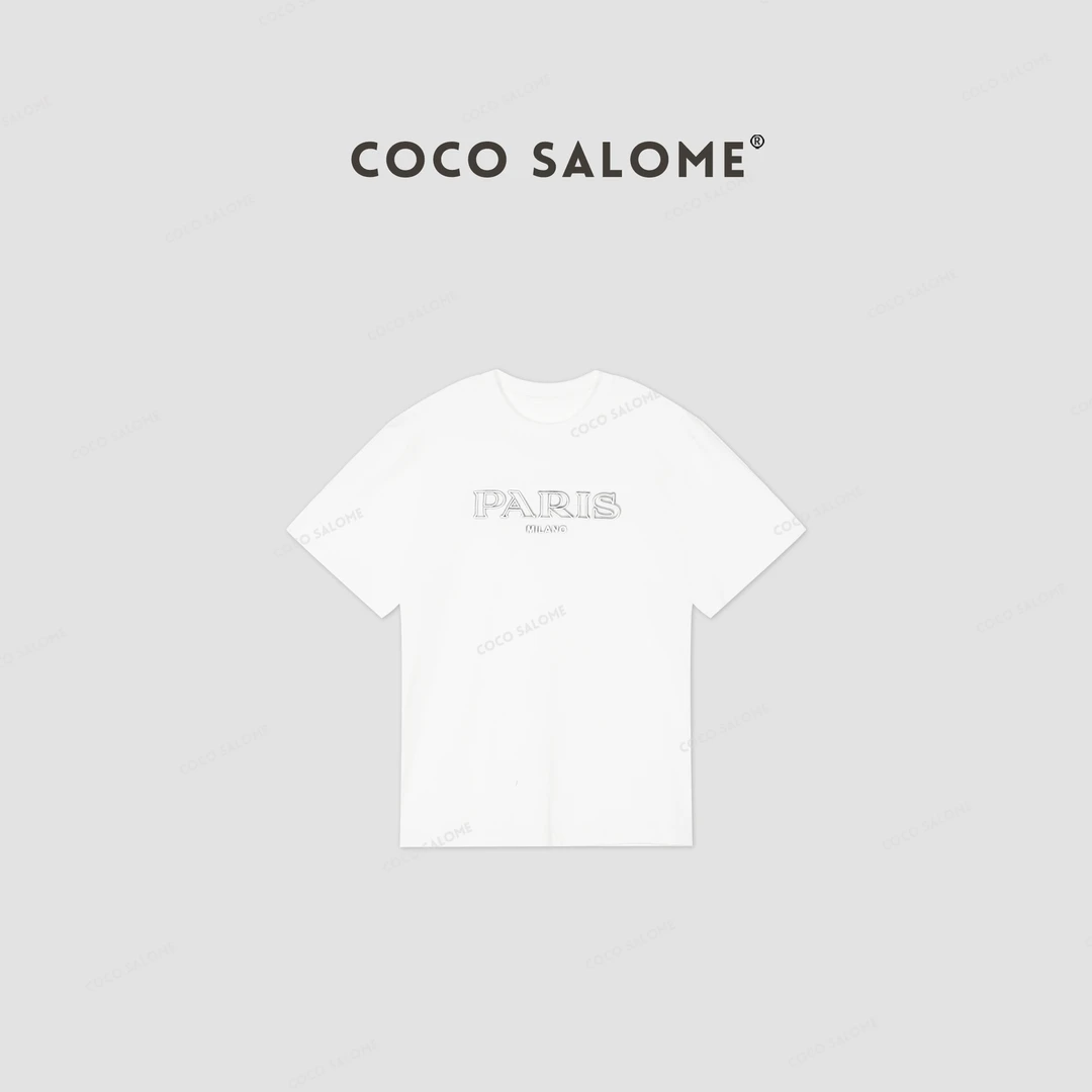 COCO SALOME⑥【巴黎短袖】2025早春100棉205g大版宽松短袖939J